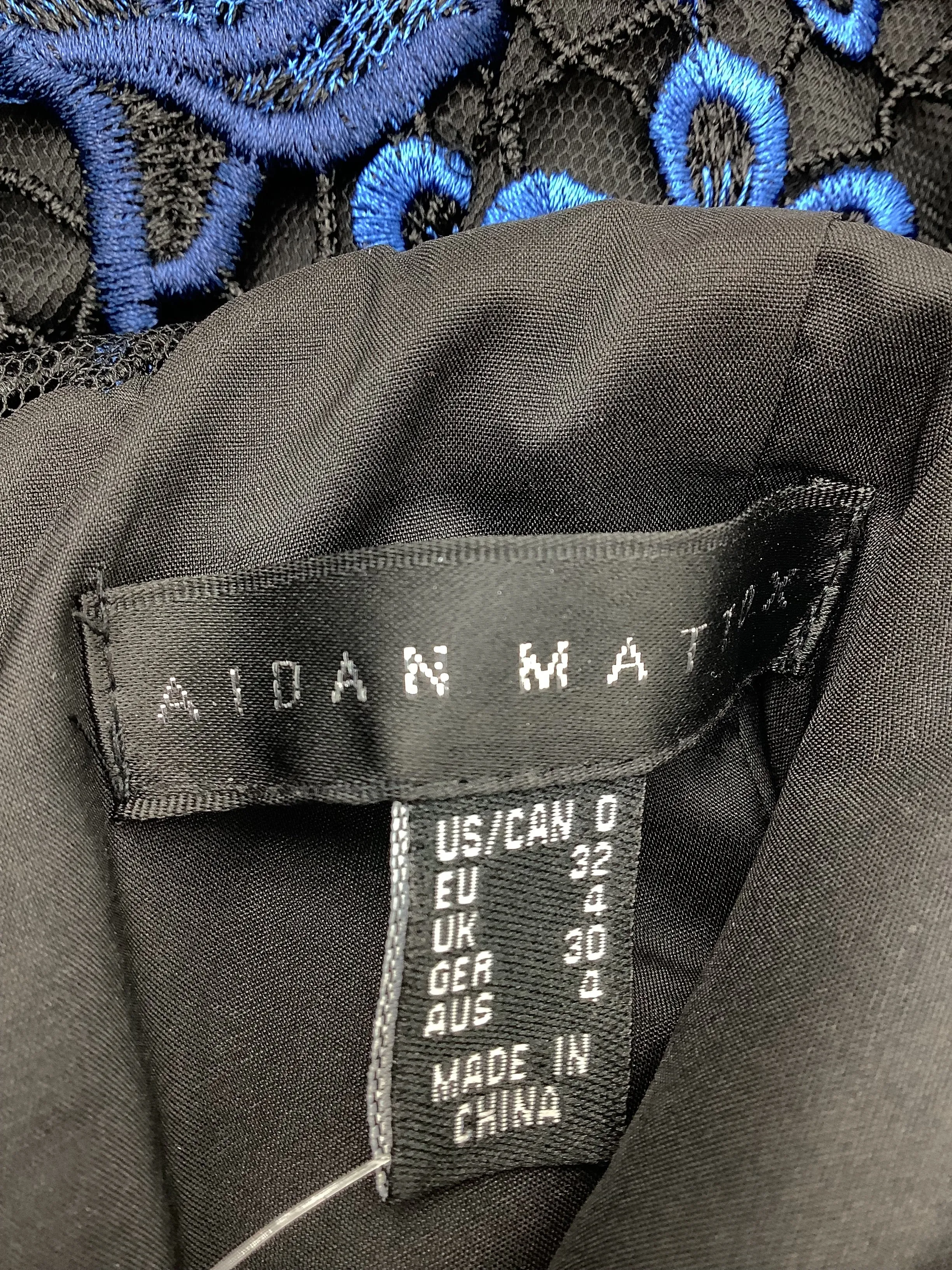 Aiden Mattox Long Lace Pattern Size: 0
