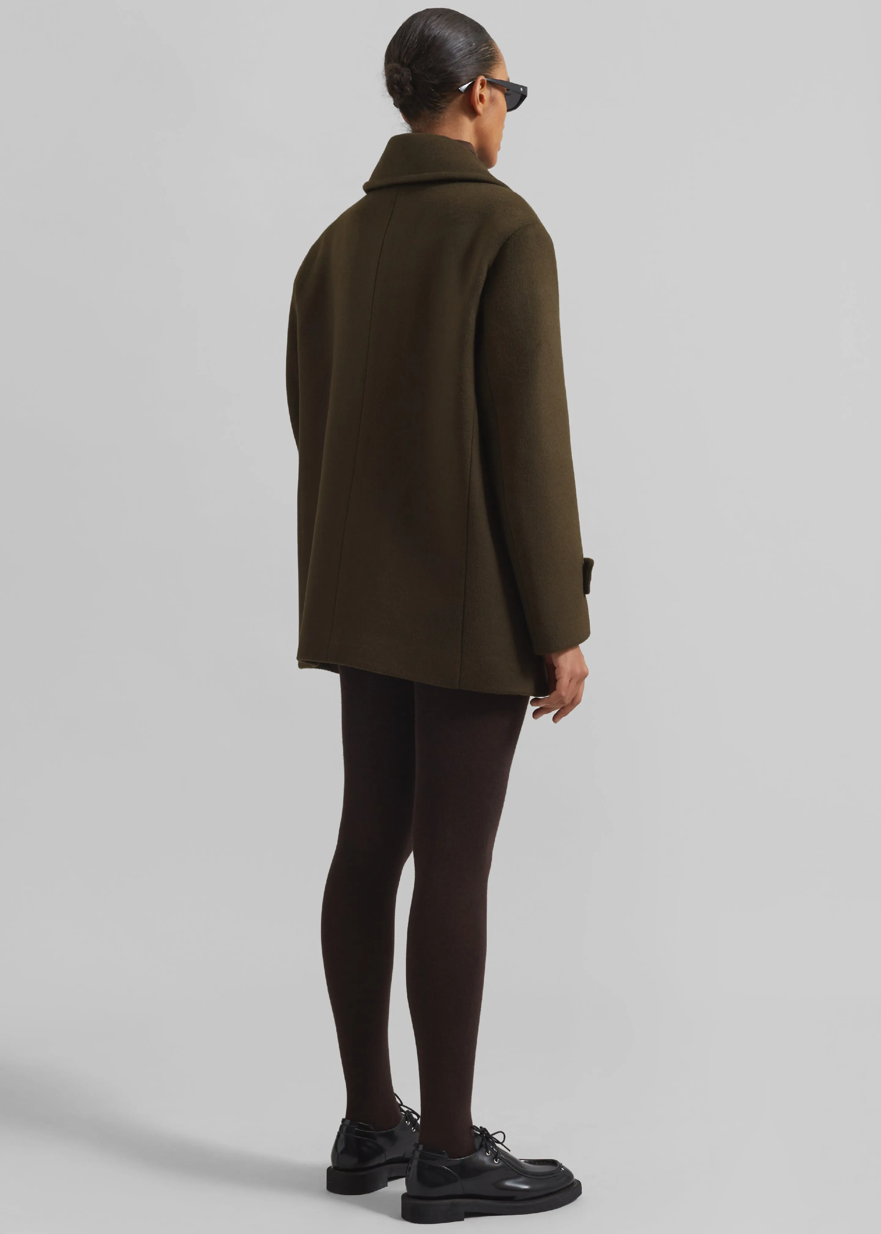 Althorp Wool Peacoat - Khaki Brown