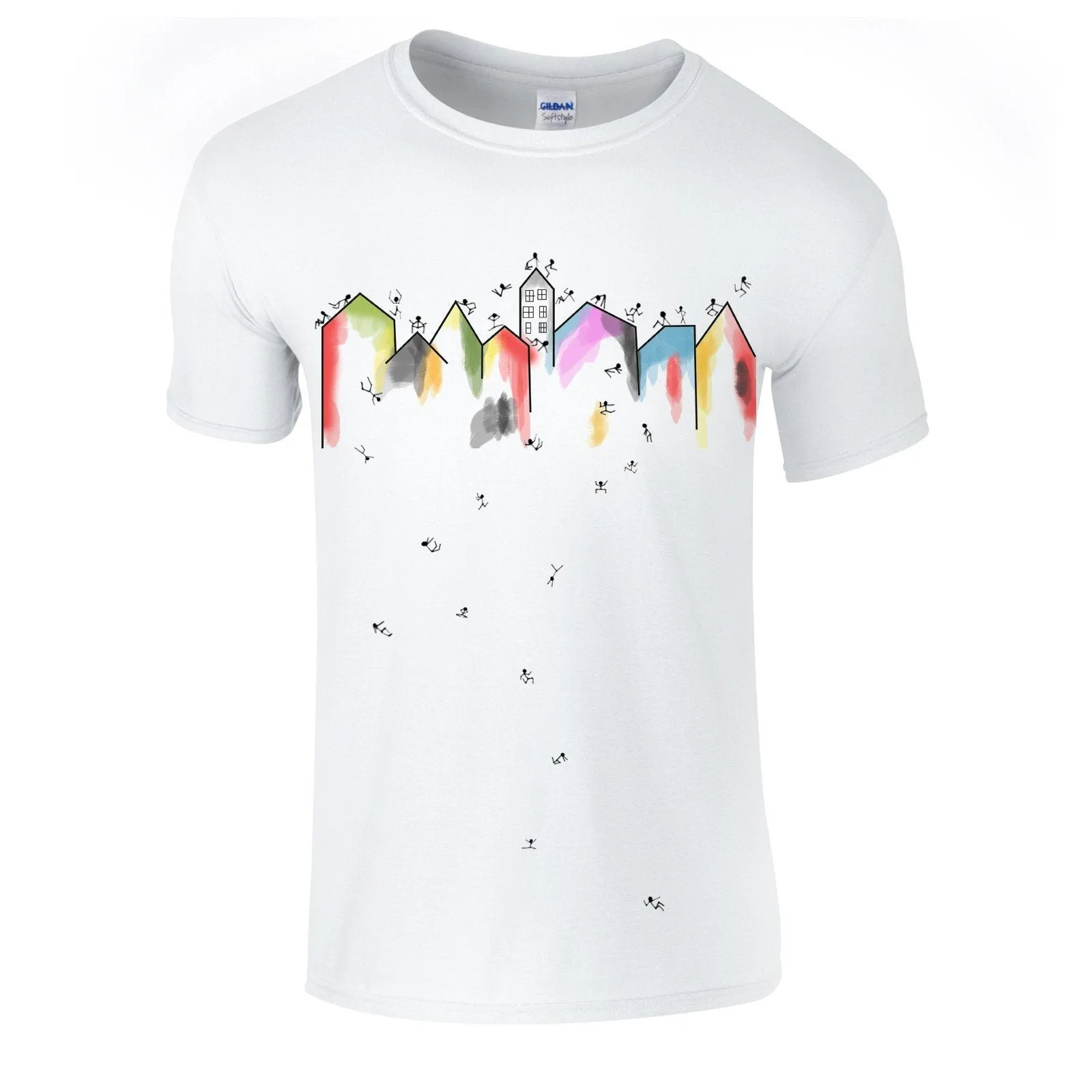 Architectural stickmen t-shirt