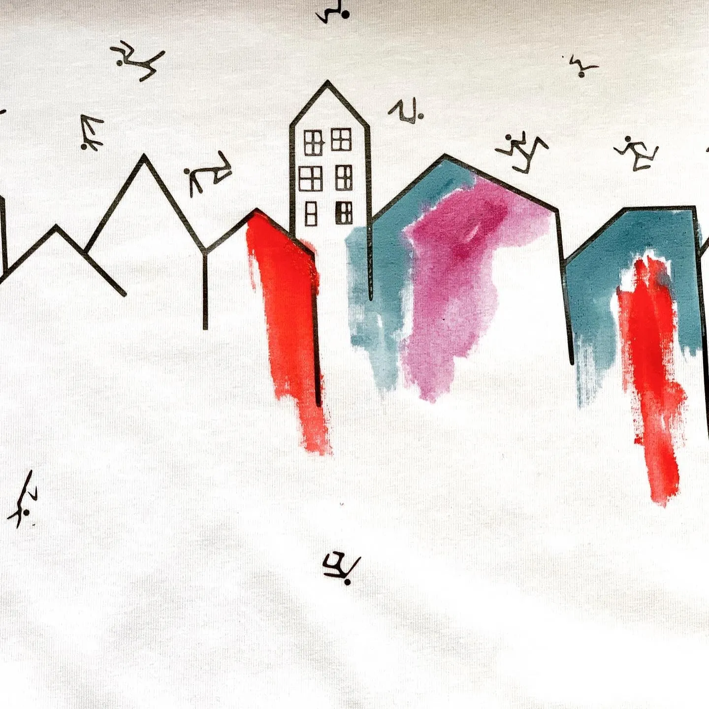 Architectural stickmen t-shirt