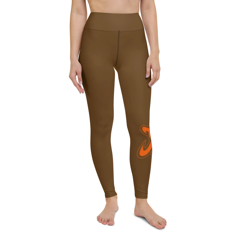 Athletic Apparatus Brown Orange logo V3 Yoga Leggings Product