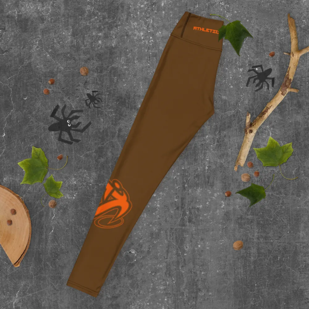 Athletic Apparatus Brown Orange logo V3 Yoga Leggings Product