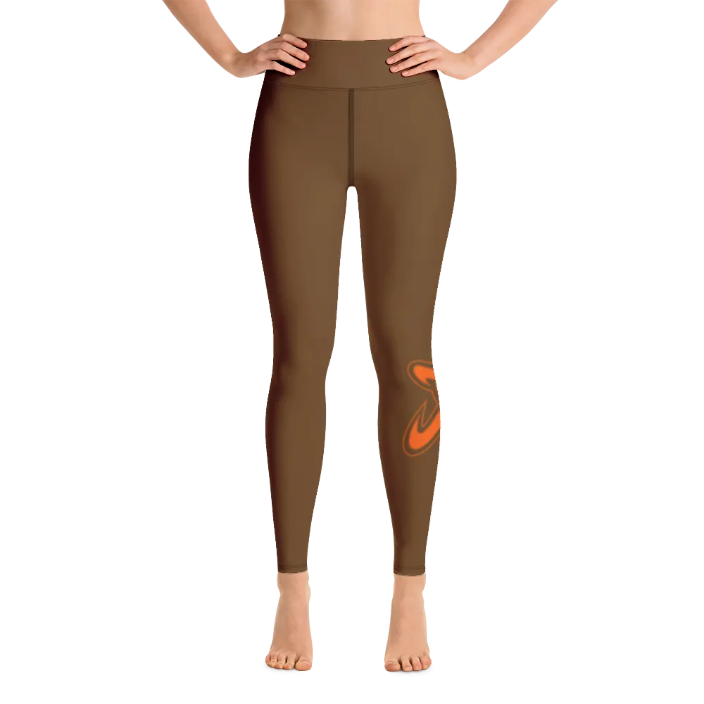 Athletic Apparatus Brown Orange logo V3 Yoga Leggings Product