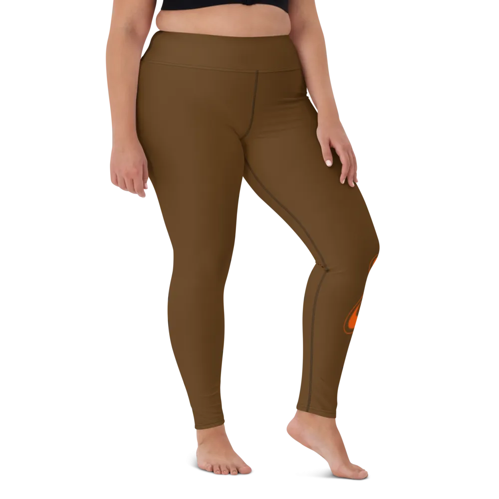 Athletic Apparatus Brown Orange logo V3 Yoga Leggings Product