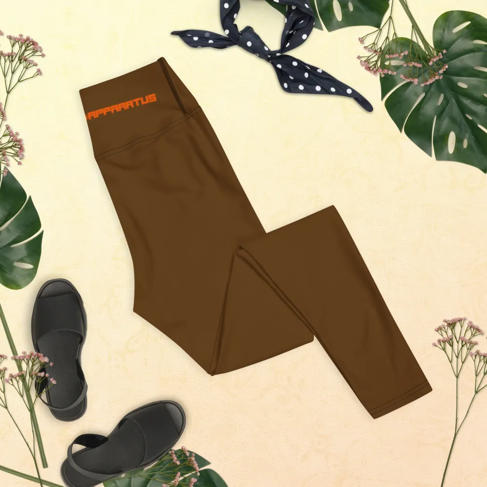 Athletic Apparatus Brown Orange logo V3 Yoga Leggings Product