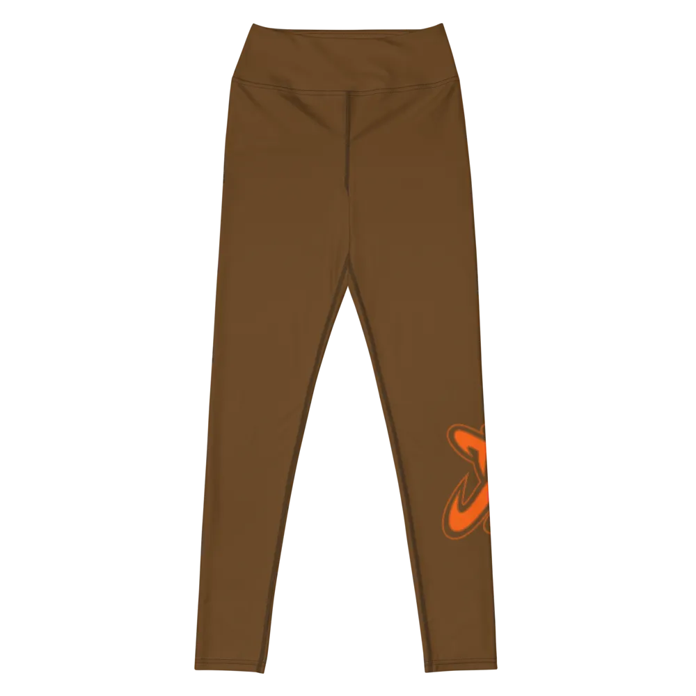 Athletic Apparatus Brown Orange logo V3 Yoga Leggings Product