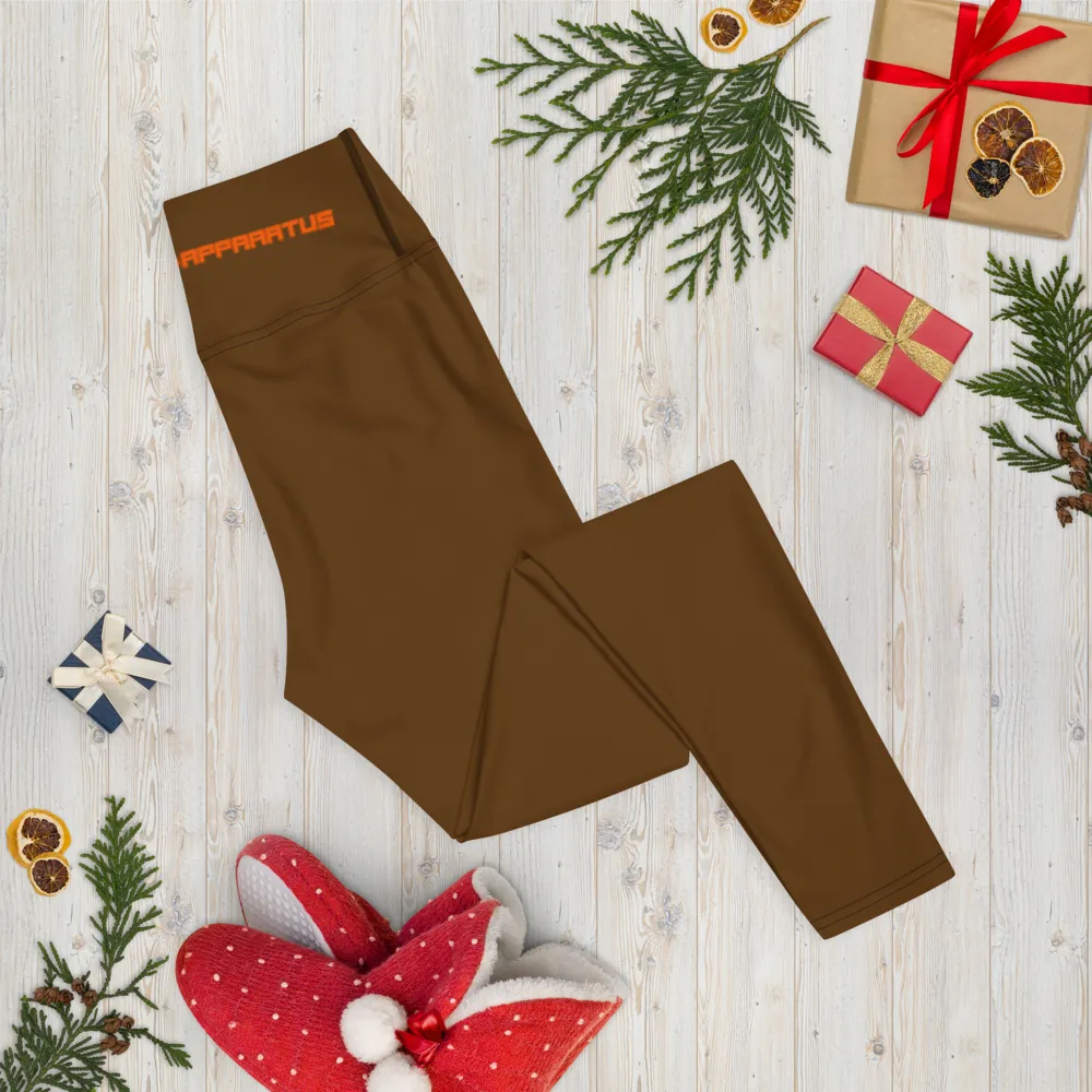 Athletic Apparatus Brown Orange logo V3 Yoga Leggings Product