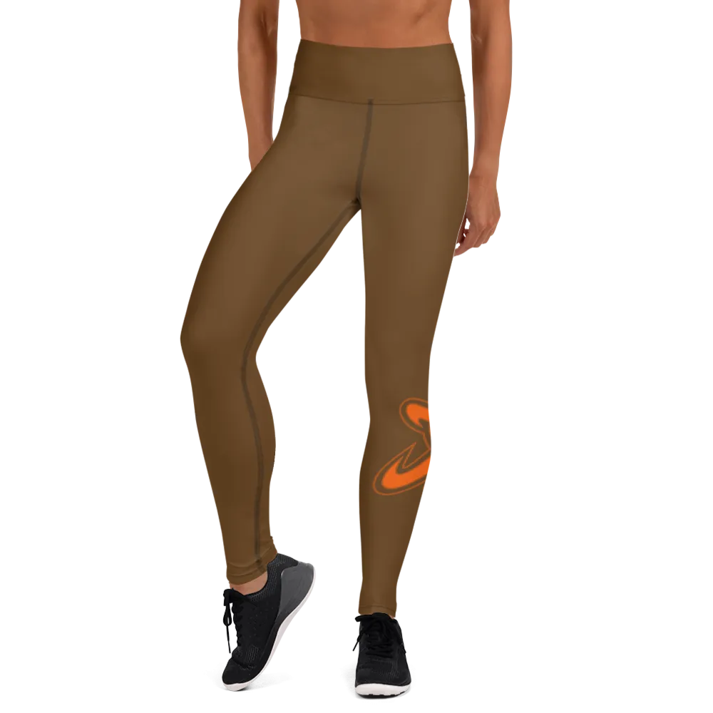 Athletic Apparatus Brown Orange logo V3 Yoga Leggings Product