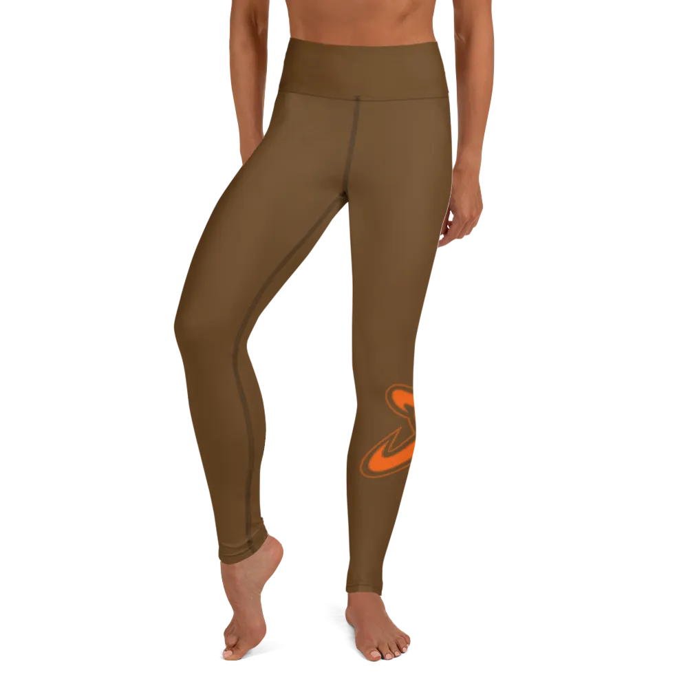 Athletic Apparatus Brown Orange logo V3 Yoga Leggings Product