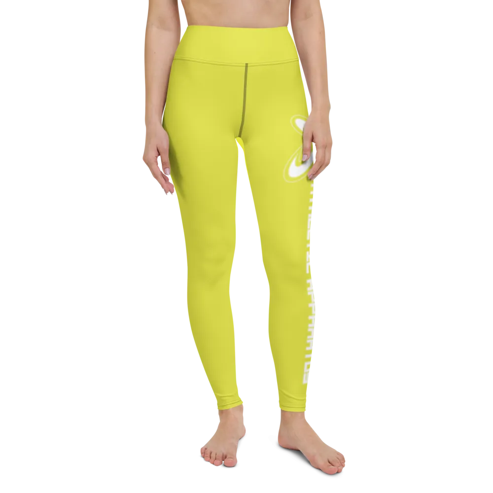 Athletic Apparatus Starship White Logo Yoga Leggings