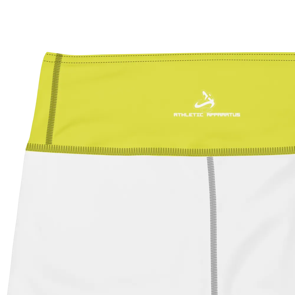 Athletic Apparatus Starship White logo Yoga Shorts