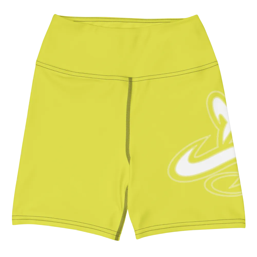 Athletic Apparatus Starship White logo Yoga Shorts