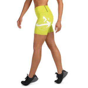 Athletic Apparatus Starship White logo Yoga Shorts
