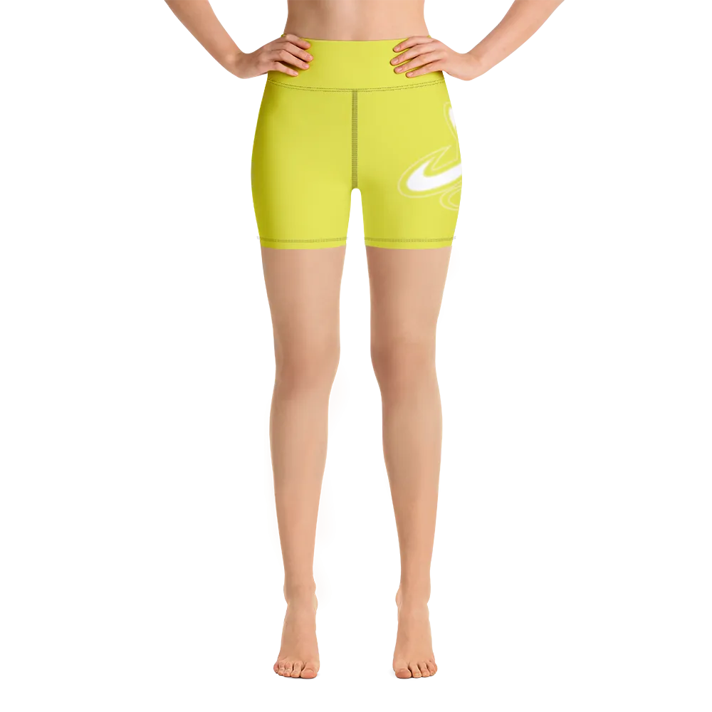 Athletic Apparatus Starship White logo Yoga Shorts