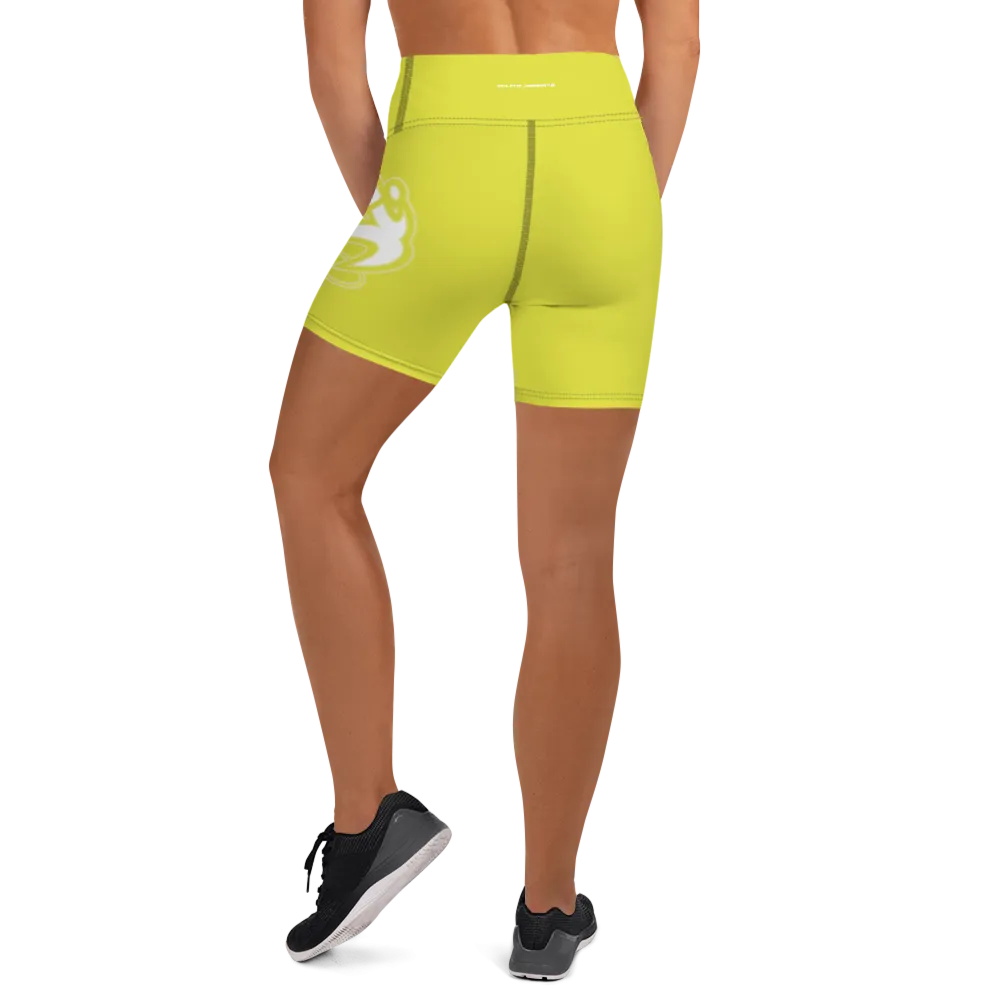 Athletic Apparatus Starship White logo Yoga Shorts