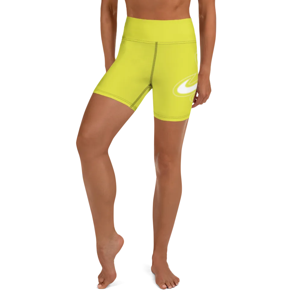Athletic Apparatus Starship White logo Yoga Shorts