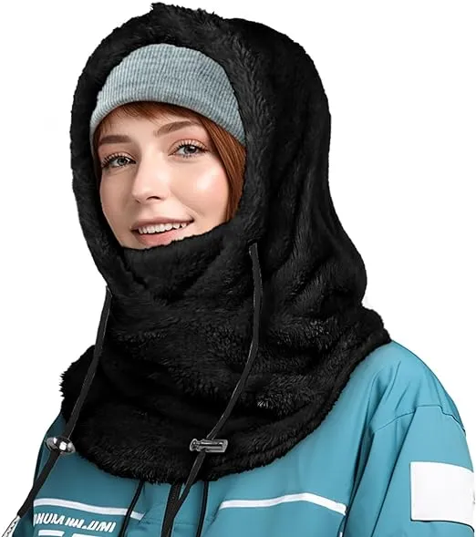 AURUZA Balaclava Windproof Ski Mask Winter Face Mask Cold Weather Fleece Neck Warmer Scarf for Women and Men Hat Cap
