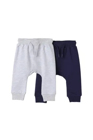 Baby Boys Joggers Pack of 2 made of Pure Cotton Fabric