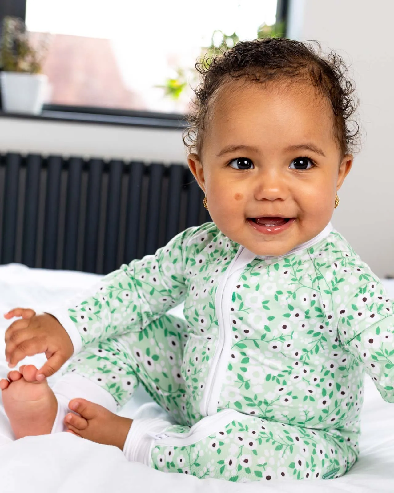 BABYGO® Floral Zip Sleepsuit