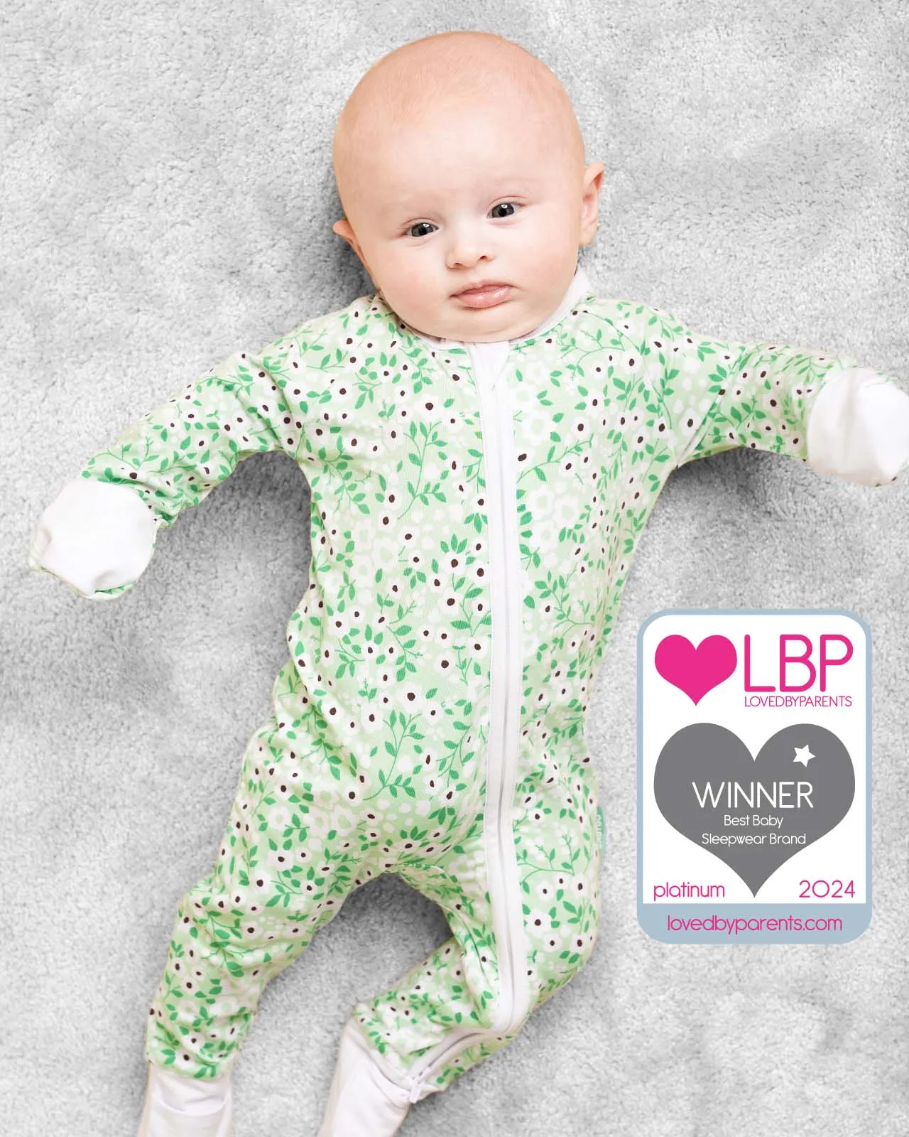 BABYGO® Floral Zip Sleepsuit