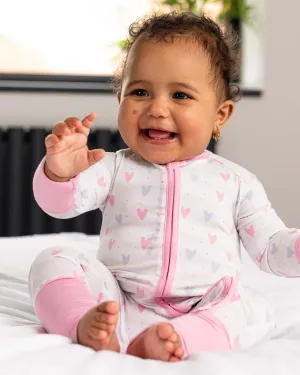 BABYGO® Heart Zip Sleepsuit