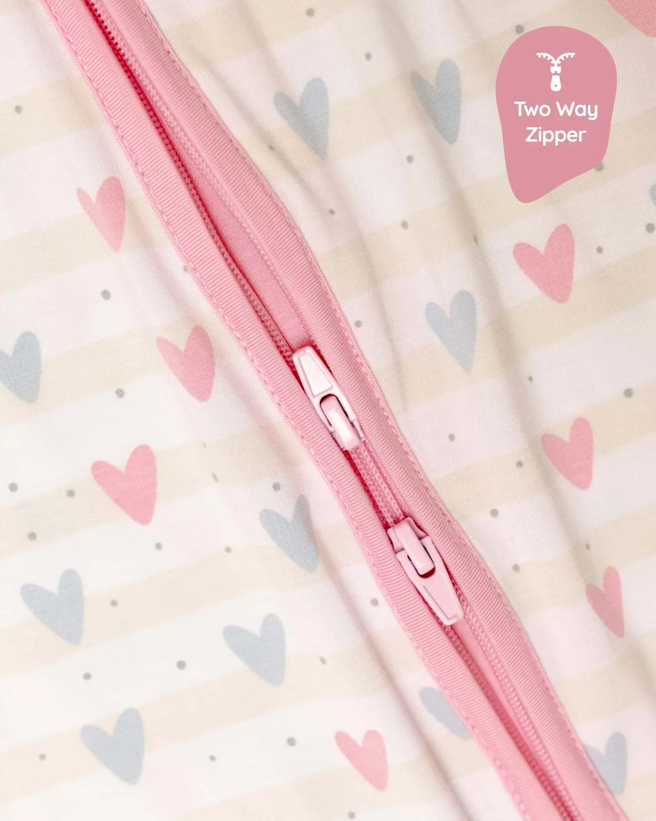 BABYGO® Heart Zip Sleepsuit