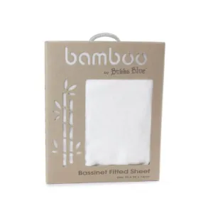 Bamboo bassinet fitted sheet white