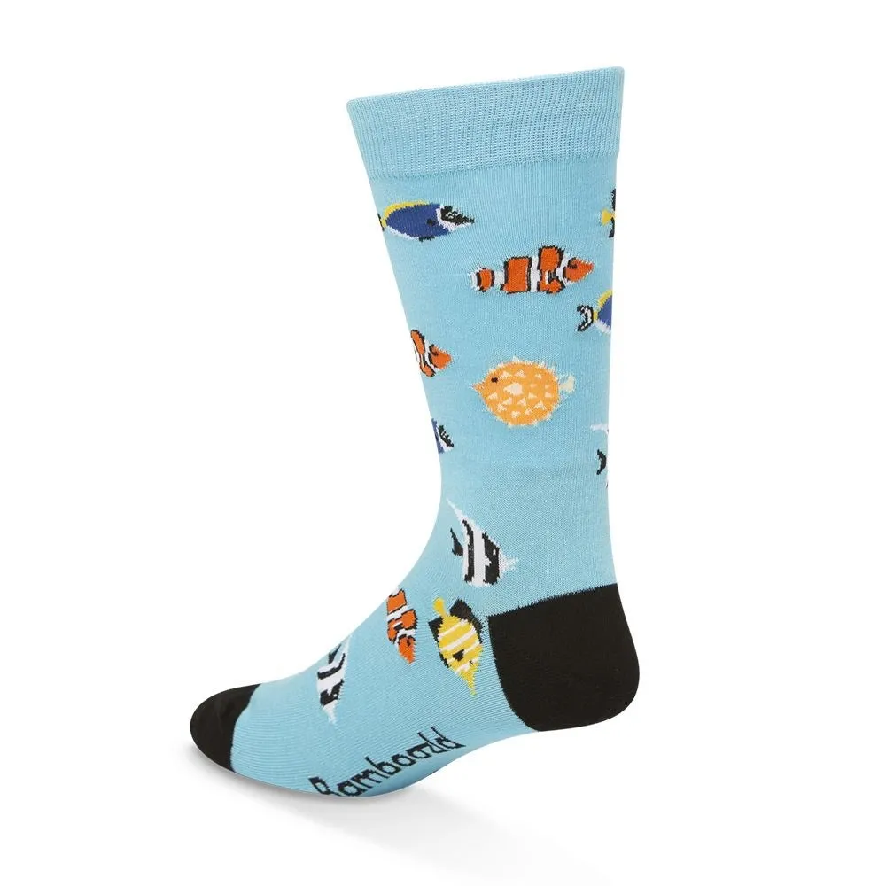 Bamboozld: Mens Aquarium Bright Blue Bamboo Sock