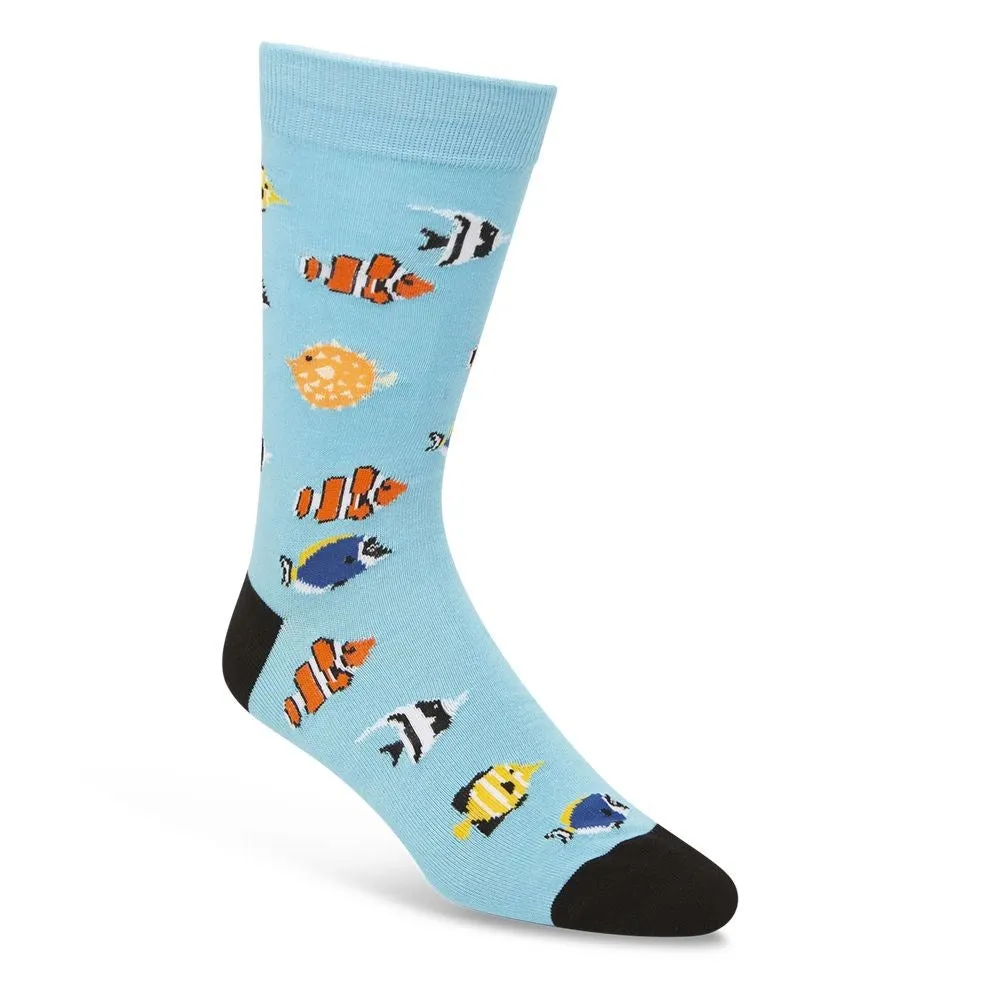 Bamboozld: Mens Aquarium Bright Blue Bamboo Sock
