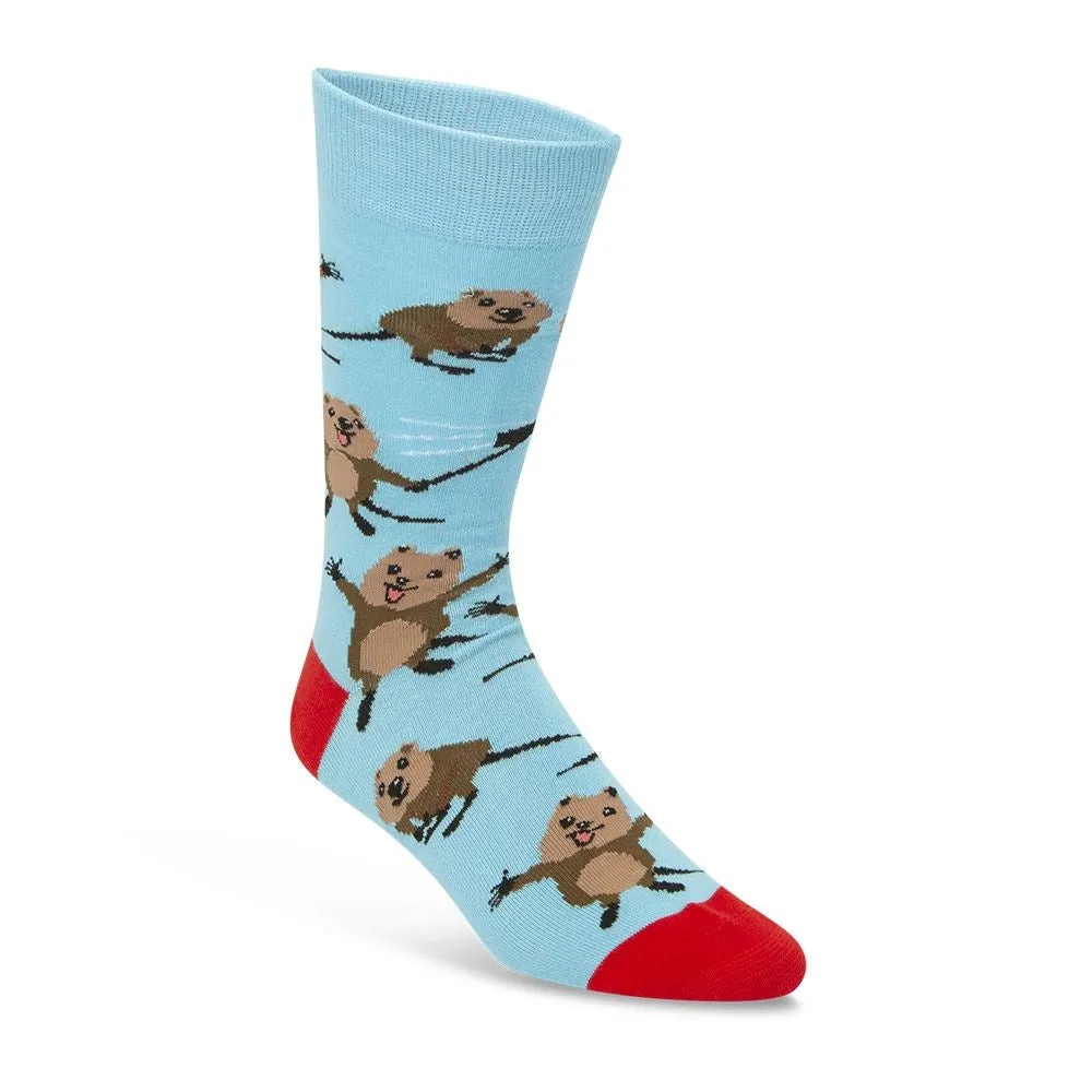 Bamboozld: Mens Quokka Sky Blue Bamboo Sock
