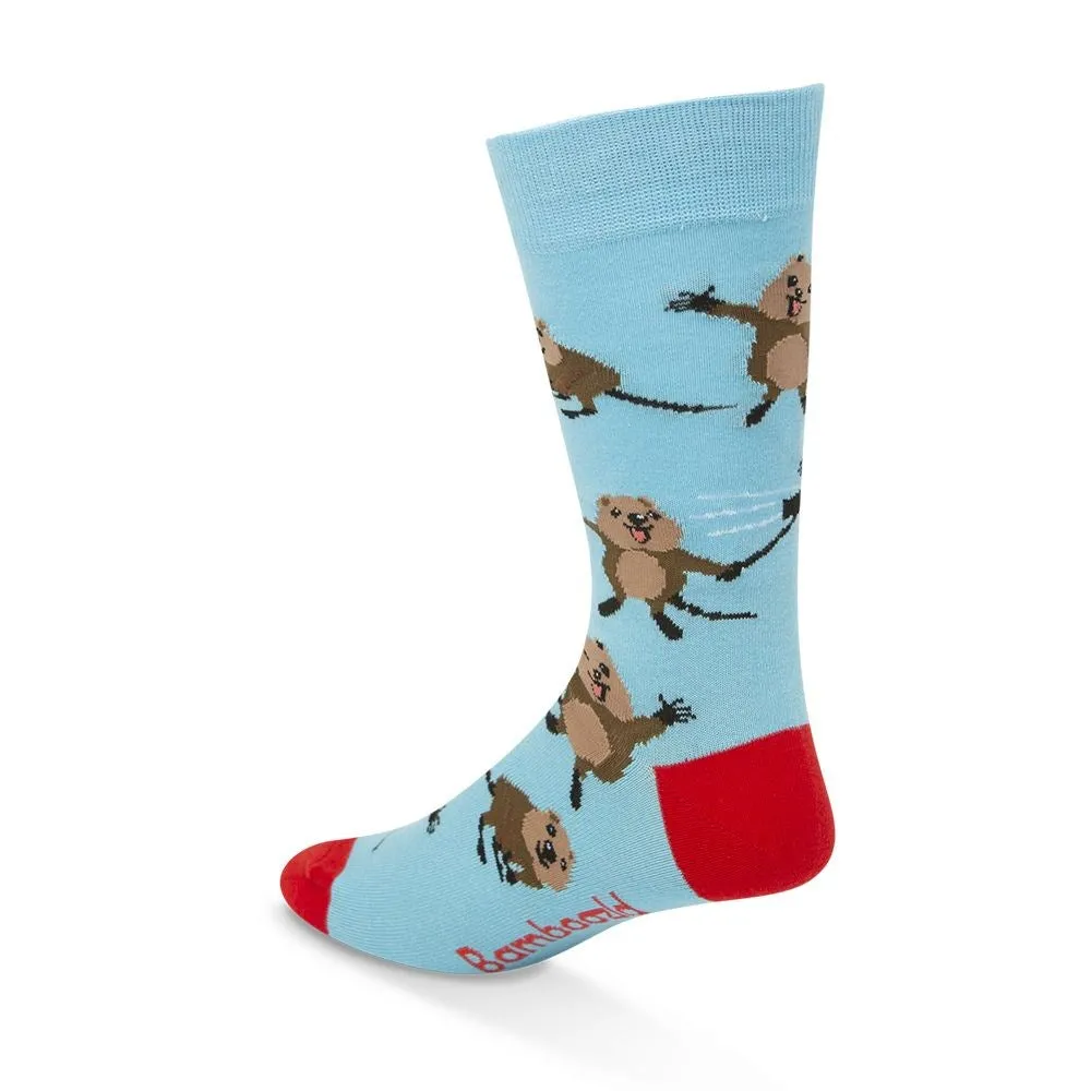 Bamboozld: Mens Quokka Sky Blue Bamboo Sock