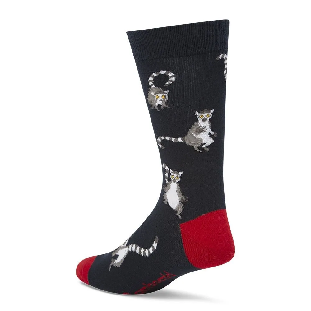 Bamboozld: Mens Ring Tailed Lemurs Navy Bamboo Sock