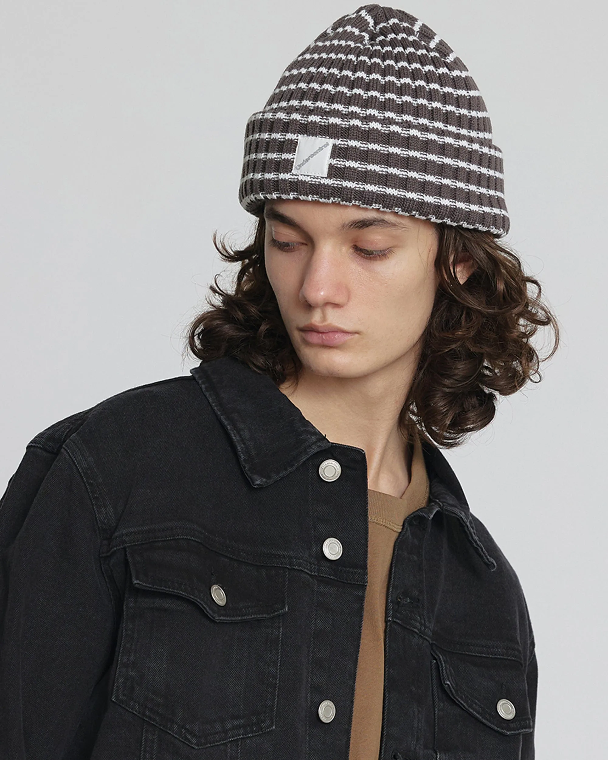BEANIE / PIN STRIPE / CHARCOAL