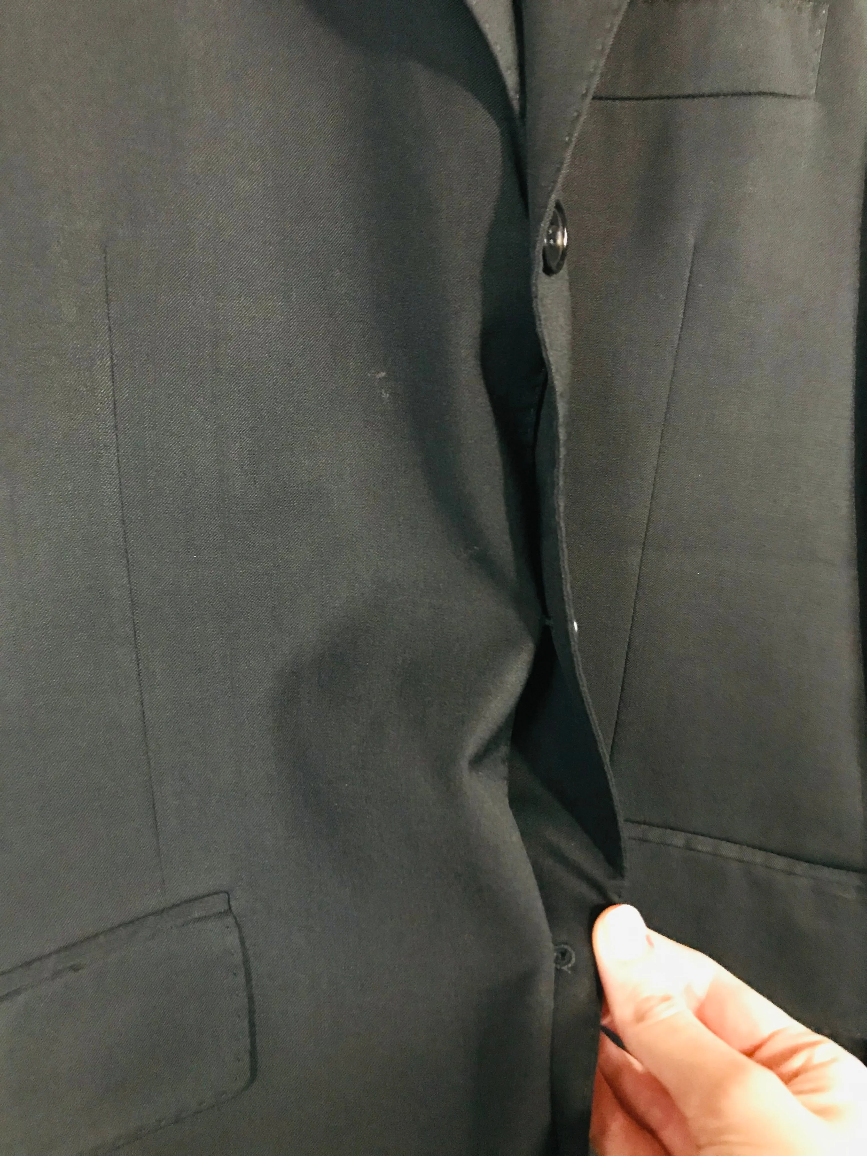 Boateng Men's Wool Smart Blazer Jacket | 48R | Black