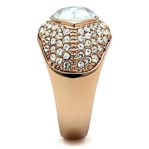 Brass Ring Top GRD Crystal Clear GL146 for Women Style Rose