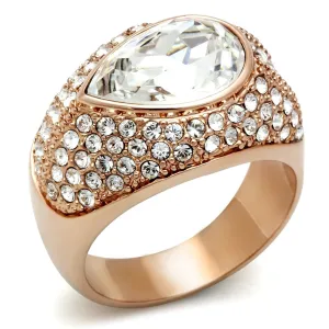 Brass Ring Top GRD Crystal Clear GL146 for Women Style Rose
