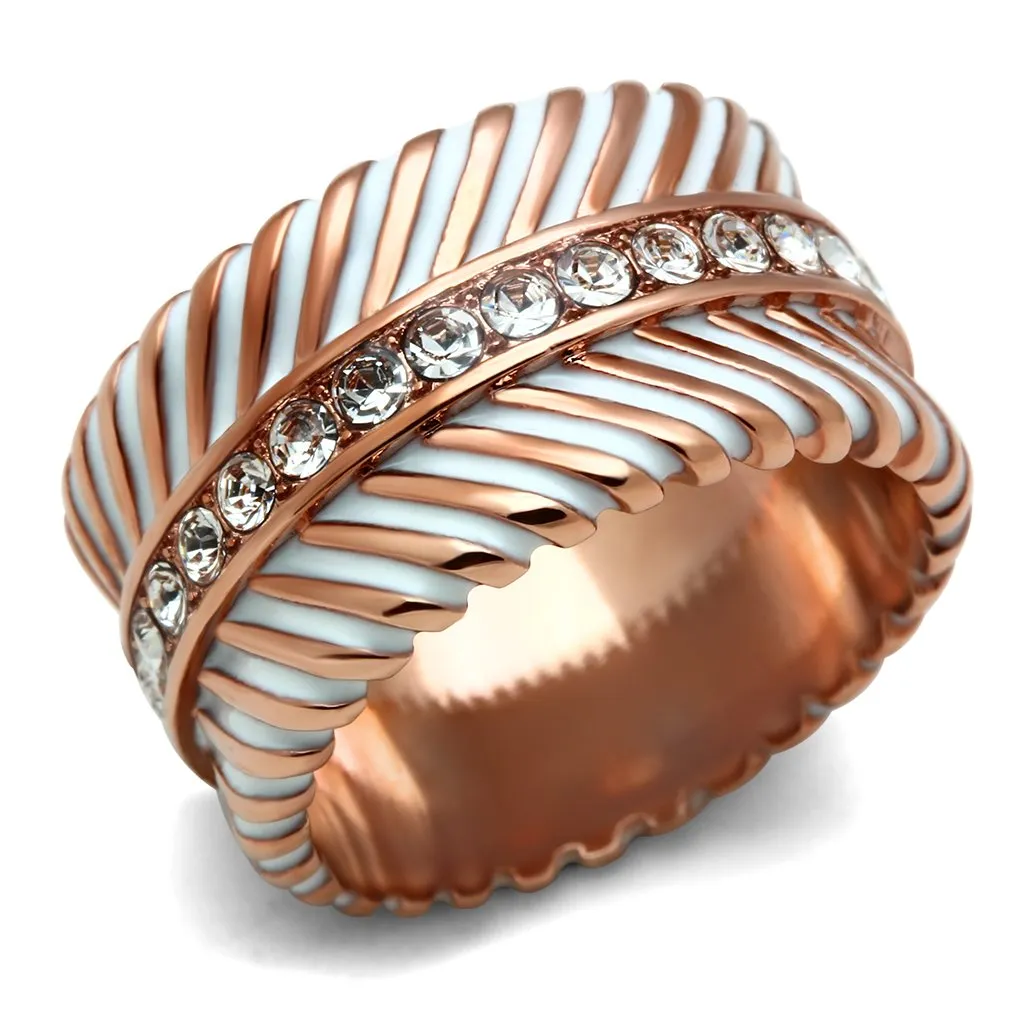 Brass Ring Top GRD Crystal Clear GL202 for Women Style Rose