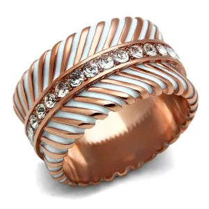 Brass Ring Top GRD Crystal Clear GL202 for Women Style Rose