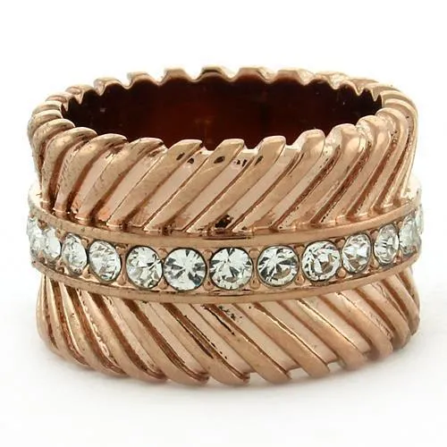 Brass Ring Top GRD Crystal Clear GL202 for Women Style Rose