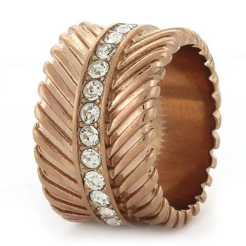 Brass Ring Top GRD Crystal Clear GL202 for Women Style Rose
