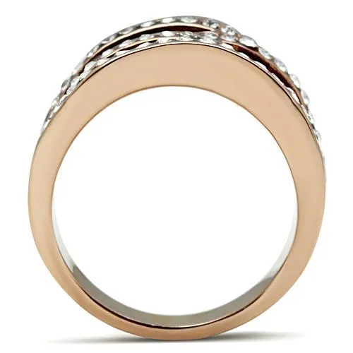 Brass Ring Top GRD Crystal Smoked Quartz GL217 for Women Style Rose