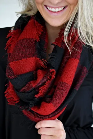 Buffalo Plaid Infinity Scarf