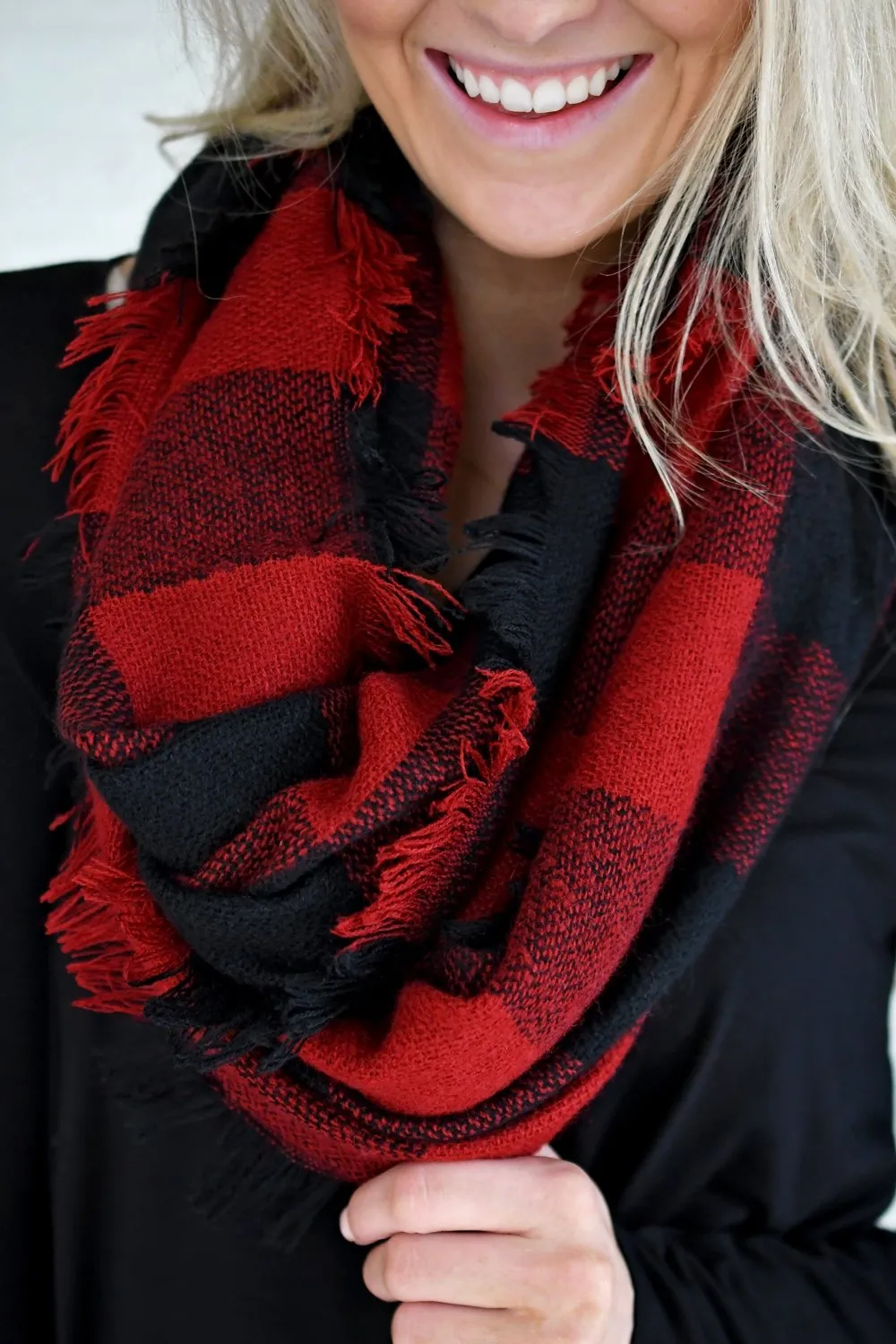 Buffalo Plaid Infinity Scarf