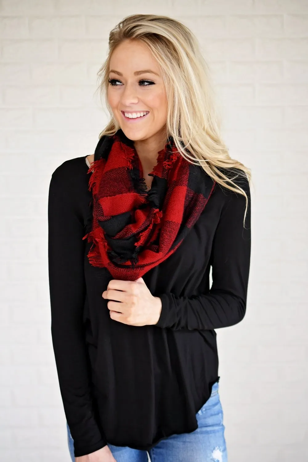 Buffalo Plaid Infinity Scarf
