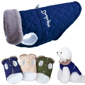 Cozy Fleece Winter Jacket for Small & Medium Dogs
