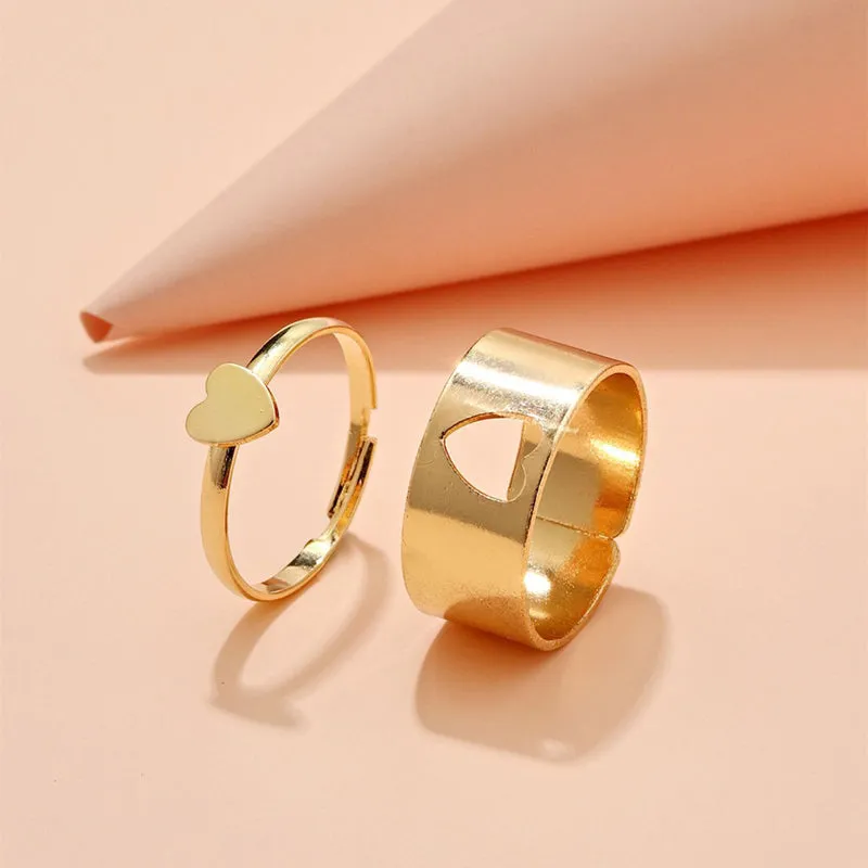 Creative Exquisite Fashion Couple Ring Set Lover Engagement Wedding Jewelry