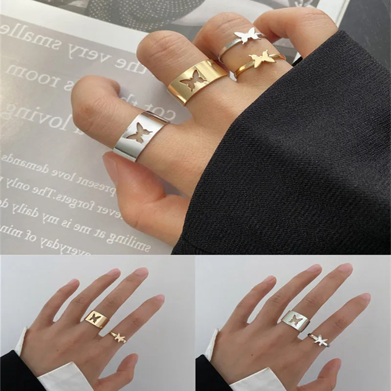 Creative Exquisite Fashion Couple Ring Set Lover Engagement Wedding Jewelry