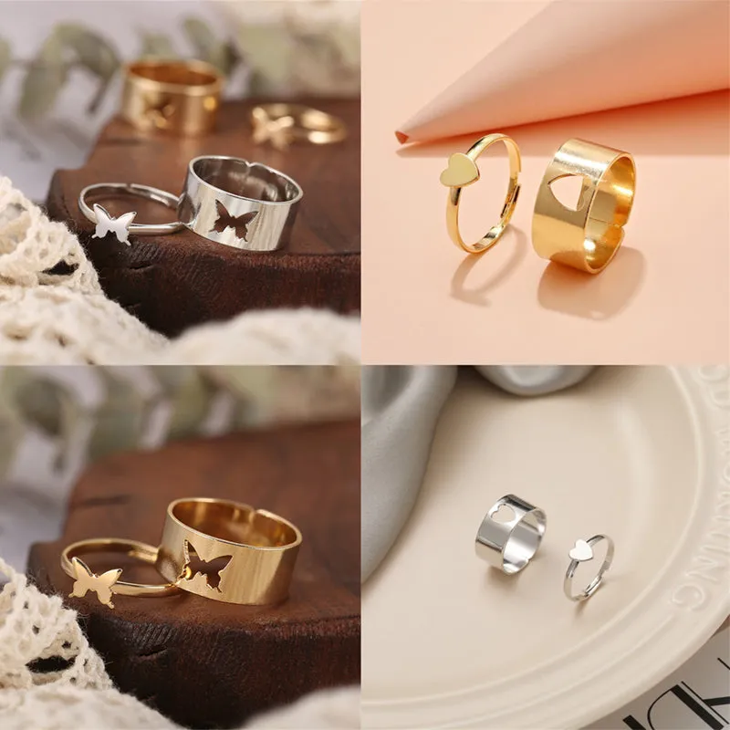 Creative Exquisite Fashion Couple Ring Set Lover Engagement Wedding Jewelry