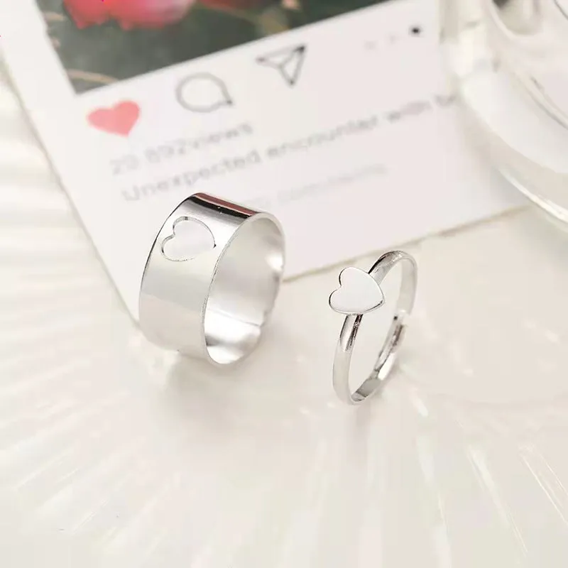 Creative Exquisite Fashion Couple Ring Set Lover Engagement Wedding Jewelry
