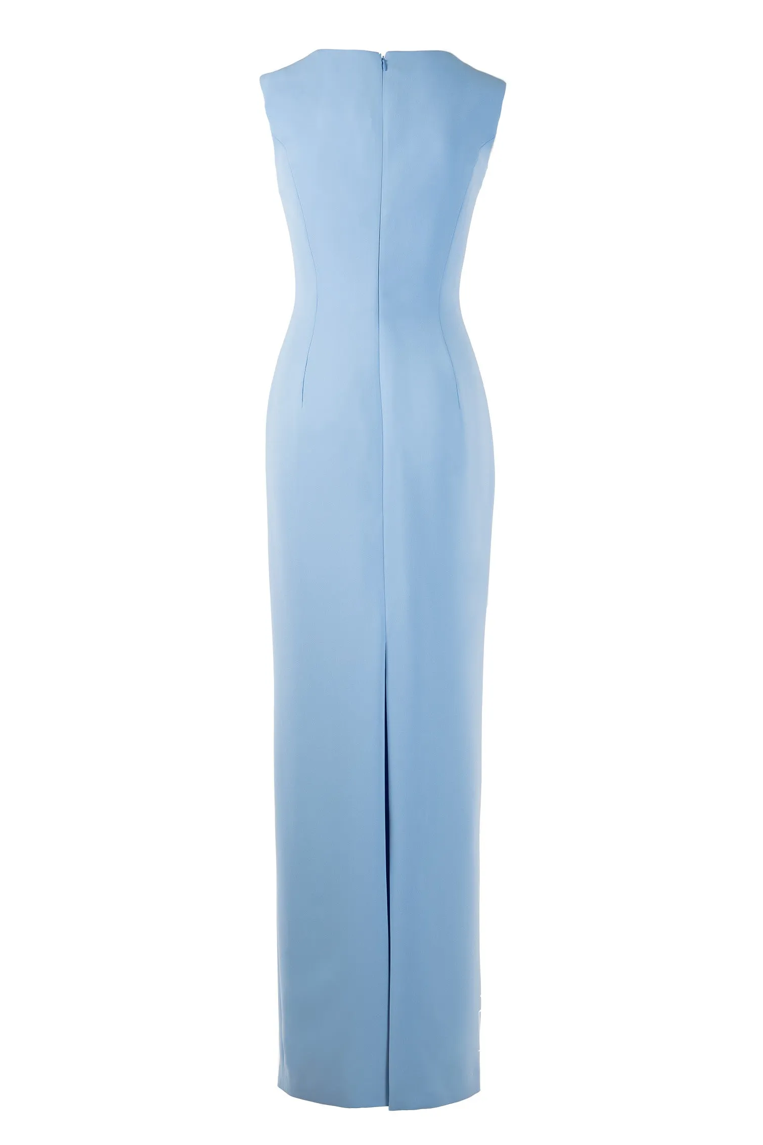 CREPE GOWN WITH CAPELET